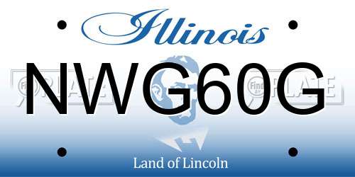 NWG60G Illinois License Plate
