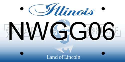 NWGG06 Illinois License Plate