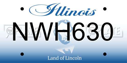 NWH630 Illinois License Plate