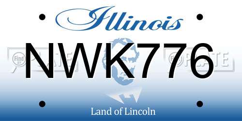 NWK776 Illinois License Plate