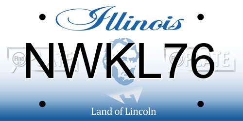 NWKL76 Illinois License Plate