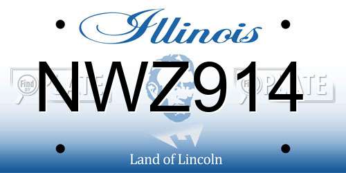 NWZ914 Illinois License Plate