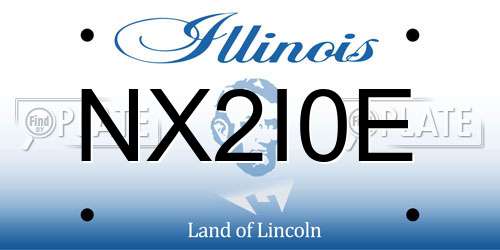 NX2I0E Illinois License Plate
