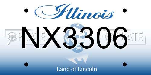 NX3306 Illinois License Plate