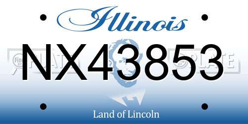 NX43853 Illinois License Plate