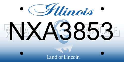 NXA3853 Illinois License Plate