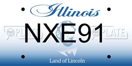 NXE91 Illinois License Plate