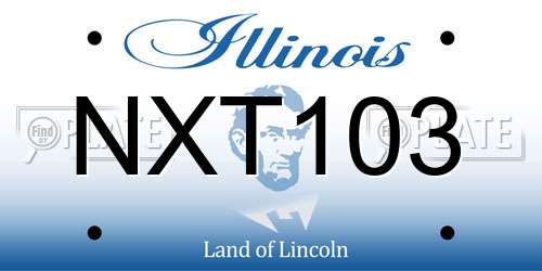 NXT103 Illinois License Plate