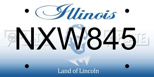 NXW845 Illinois License Plate
