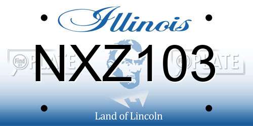 NXZ103 Illinois License Plate