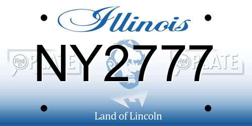 NY2777 Illinois License Plate