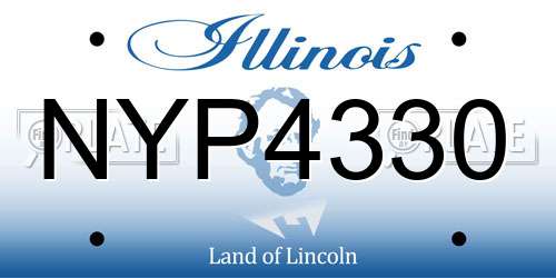NYP4330 Illinois License Plate