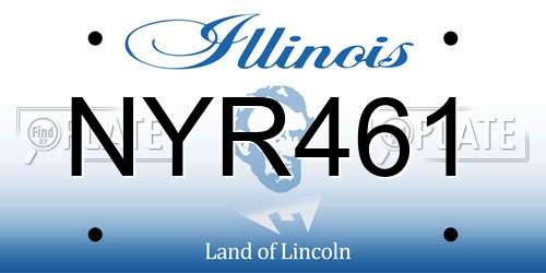 NYR461 Illinois License Plate