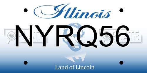 NYRQ56 Illinois License Plate