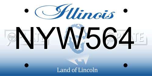 NYW564 Illinois License Plate