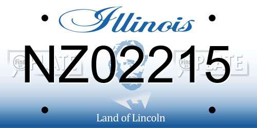 NZ02215 Illinois License Plate