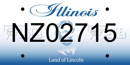 NZ02715 Illinois License Plate