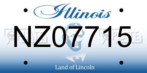 NZ07715 Illinois License Plate
