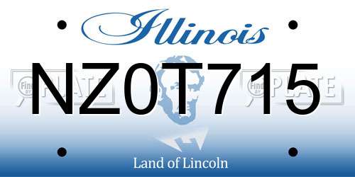 NZ0T715 Illinois License Plate