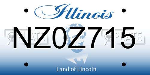 NZ0Z715 Illinois License Plate