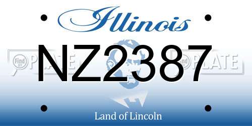 NZ2387 Illinois License Plate