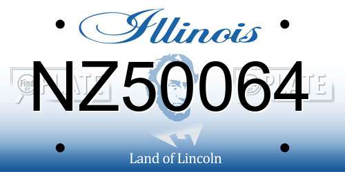 NZ50064 Illinois License Plate