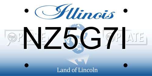 NZ5G7I Illinois License Plate