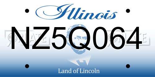 NZ5Q064 Illinois License Plate