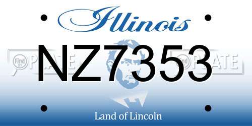 NZ7353 Illinois License Plate