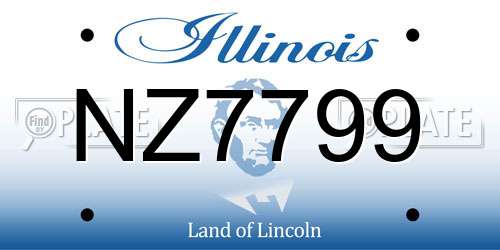 NZ7799 Illinois License Plate
