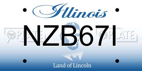 NZB67I Illinois License Plate