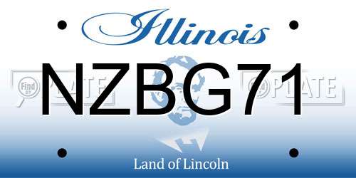 NZBG71 Illinois License Plate