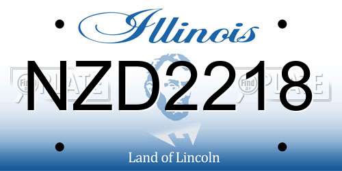 NZD2218 Illinois License Plate