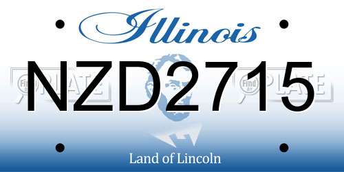 NZD2715 Illinois License Plate