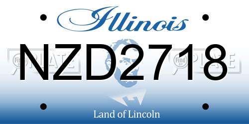 NZD2718 Illinois License Plate