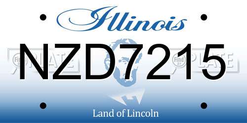 NZD7215 Illinois License Plate