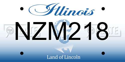 NZM218 Illinois License Plate