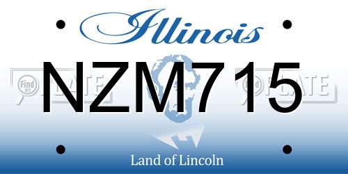 NZM715 Illinois License Plate