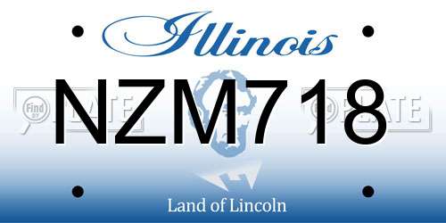NZM718 Illinois License Plate