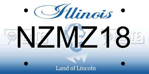 NZMZ18 Illinois License Plate