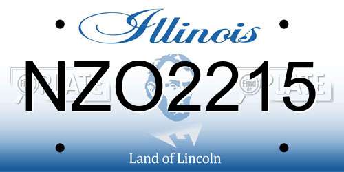 NZO2215 Illinois License Plate