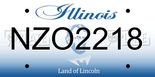 NZO2218 Illinois License Plate