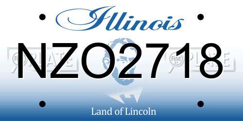 NZO2718 Illinois License Plate