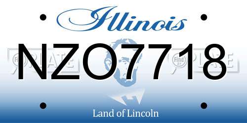 NZO7718 Illinois License Plate