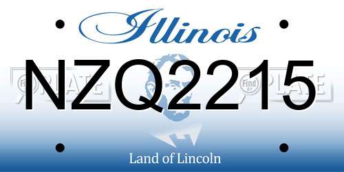 NZQ2215 Illinois License Plate