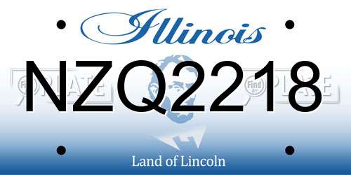 NZQ2218 Illinois License Plate