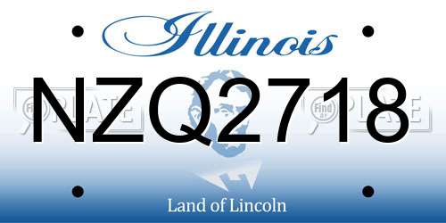 NZQ2718 Illinois License Plate