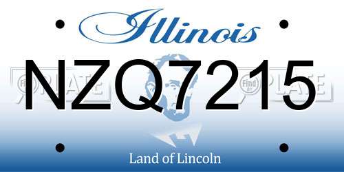 NZQ7215 Illinois License Plate