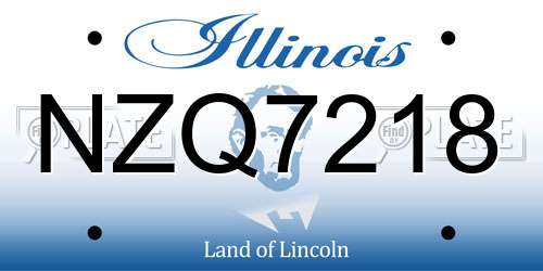 NZQ7218 Illinois License Plate