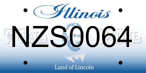 NZS0064 Illinois License Plate